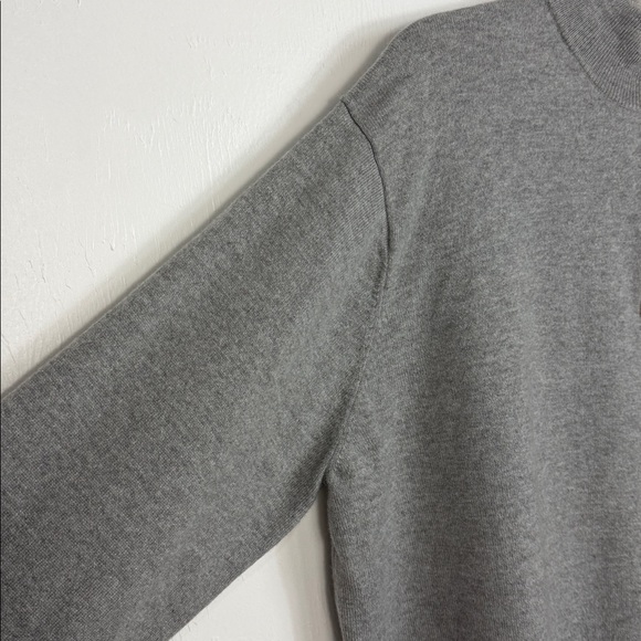 Peter Millar Gray 1/4 Zip Sweater Size L Cashmere Blend Made in England - Picture 3 of 10